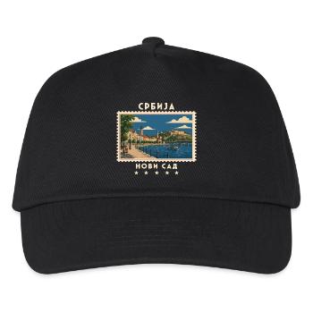 Serbien Novi Sad Vintage Reisemarke - Kinder Basecap - Schwarz - Vorne