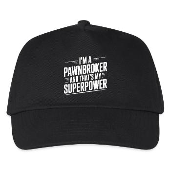 Ich bin Pfandleiher und das ist meine Superkraft - Kinder Basecap - Schwarz - Vorne