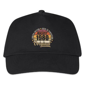 August 1980 Retro Vintage Birthday August 1980 - Kids’ Baseball Cap - black - Front