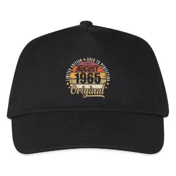 August 1965 Retro Vintage Birthday August 1965 - Kids’ Baseball Cap - black - Front