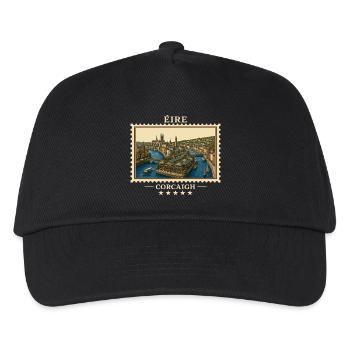 Irland Cork Vintage Reisemarke - Kinder Basecap - Schwarz - Vorne