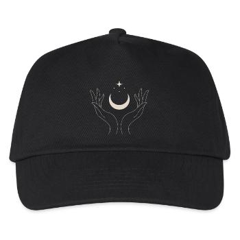 Mystical Boho Hands with Moon - Kids’ Baseball Cap - black - Front