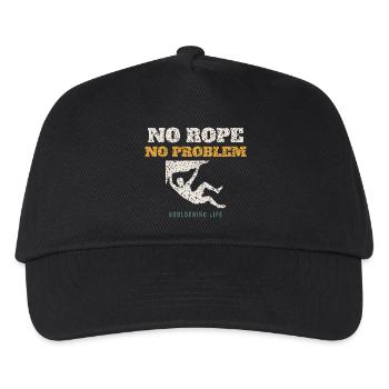 No Rope No Problem - Kids’ Baseball Cap - black - Front