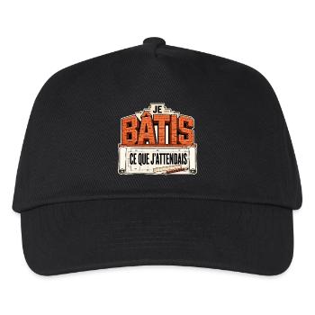 Je bâtis ce que j'attendais - Casquette de baseball Enfant - noir - Devant