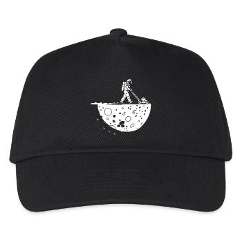 Astronaut Mowing the Moon - Kids’ Baseball Cap - black - Front