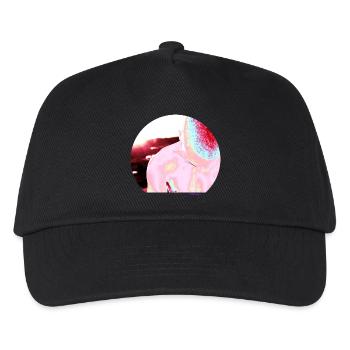 Regenbogen - Kinder Basecap - Schwarz - Vorne