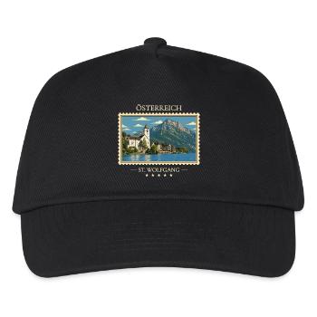 Österreich St. Wolfgang Vintage Reisemarke - Kinder Basecap - Schwarz - Vorne