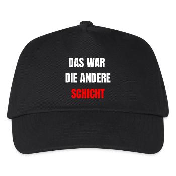 Das war die andere Schicht - Lustig - Kinder Basecap - Schwarz - Vorne