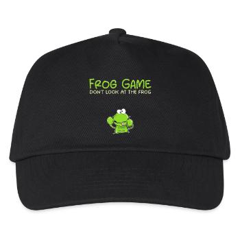 Frog Game Lustiger Frosch | Frosch Geschenk - Kinder Basecap - Schwarz - Vorne