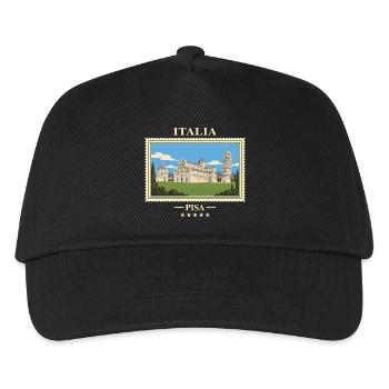 Italien Pisa Vintage Reisemarke - Kinder Basecap - Schwarz - Vorne