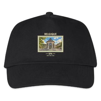 Belgien Spa Vintage Reisemarke - Kinder Basecap - Schwarz - Vorne
