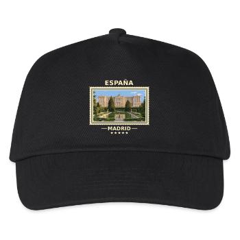 Spanien Madrid Vintage Reisemarke - Kinder Basecap - Schwarz - Vorne