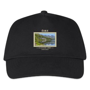 Irland Kylemore Abbey Vintage Reisemarke - Kinder Basecap - Schwarz - Vorne