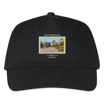Ungarn Pécs Vintage Reisemarke - Kinder Basecap - Schwarz - Vorne