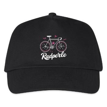 Radperle - Kinder Basecap - Schwarz - Vorne