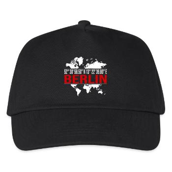 Berlin - Kinder Basecap - Schwarz - Vorne