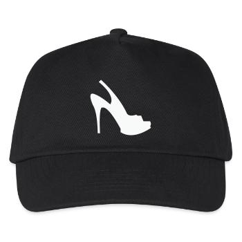 Silhouette Stöckelschuh – Schwarze Eleganz - Kinder Basecap - Schwarz - Vorne