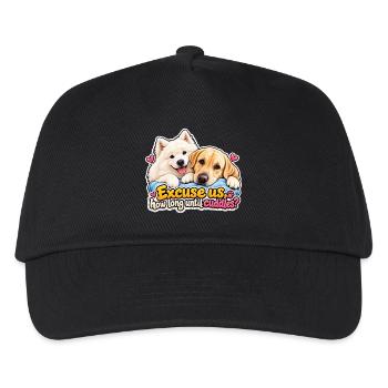 Hunde fragen: Wann sind die Tierheime? - Kinder Basecap - Schwarz - Vorne