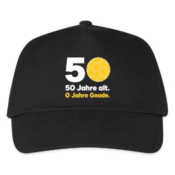 50. Geburtstag Handball – 0 Jahre Gnade - Kinder Basecap - Schwarz - Vorne