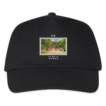 Japan Nara Vintage Reisemarke - Kinder Basecap - Schwarz - Vorne