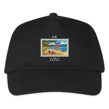Japan Miyajima Vintage Reisemarke - Kinder Basecap - Schwarz - Vorne