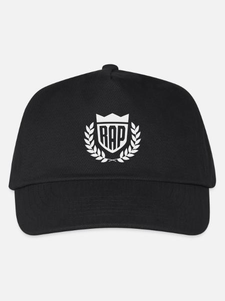 RAP IS KING - Minimalist Emblem - Kinder Basecap - Schwarz