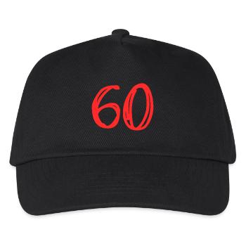 60 YEARS. 60TH ANNIVERSARY. BIRTHDAY 60 YEARS. 60 - Kids’ Baseball Cap - black - Front