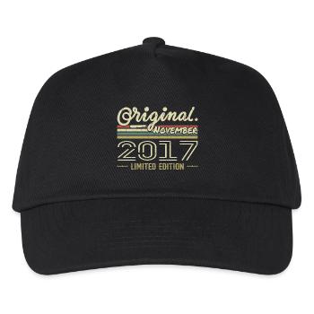 November 2017 - November 2017 Geburtstagsgeschenk - Kinder Basecap - Schwarz - Vorne