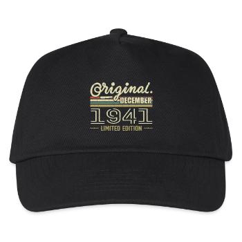 Dezember 1941 Geburtstag Dezember 1941 Dezember - Kinder Basecap - Schwarz - Vorne