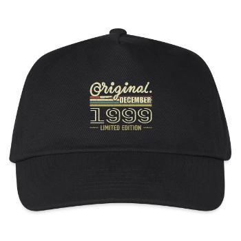 Dezember 1999 Geburtstag Dezember 1999 Dezember - Kinder Basecap - Schwarz - Vorne