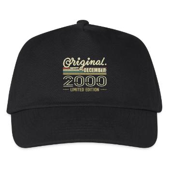 Dezember 2000 Jubiläum Dezember 2000 Dezember - Kinder Basecap - Schwarz - Vorne