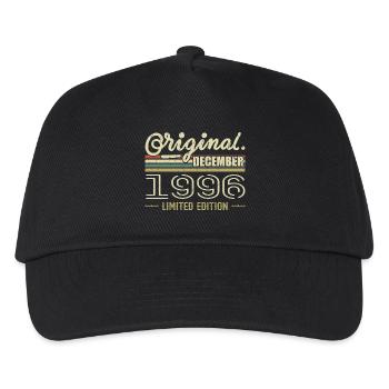 Dezember 1996 Geburtstag Dezember 1996 Dezember - Kinder Basecap - Schwarz - Vorne