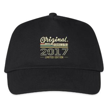 Dezember 2017 Geburtstag Dezember 2017 Dezember - Kinder Basecap - Schwarz - Vorne