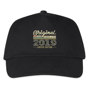Dezember 2019 Geburtstag Dezember 2019 Dezember - Kinder Basecap - Schwarz - Vorne