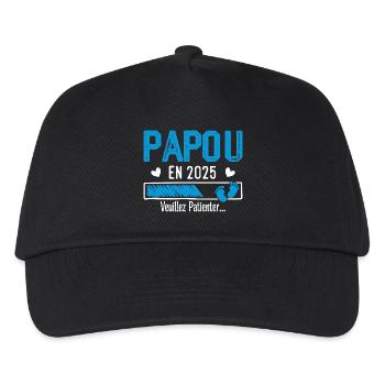 Papua im Jahr 2025 Zukunft Opa Geschenk - Kinder Basecap - Schwarz - Vorne