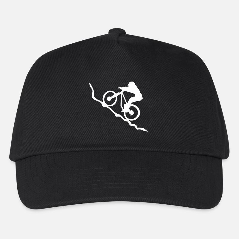 Mountain Biker Downhill Cycling Jersey - Kids’ Baseball Cap - black