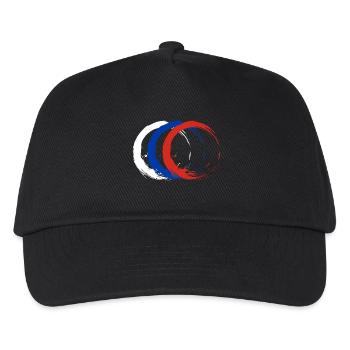 Circle brush flag russia flag colors vector - Kids’ Baseball Cap - black - Front
