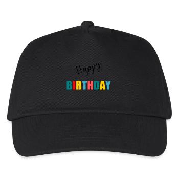 Birthday. HAPPY BIRTHDAY. Happy birthday. - Kids’ Baseball Cap - black - Front