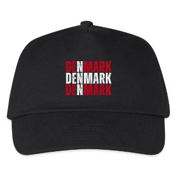 Flag of Denmark, Danish pride - Kids’ Baseball Cap - black - Front