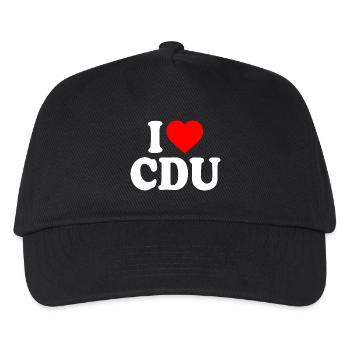 I love cdu - Kinder Basecap - Schwarz - Vorne