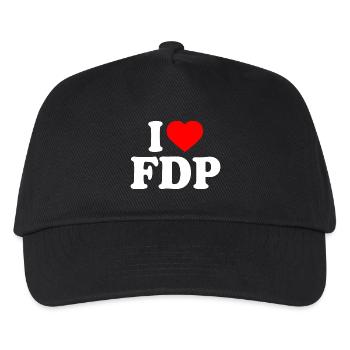 I love fdp - Kinder Basecap - Schwarz - Vorne