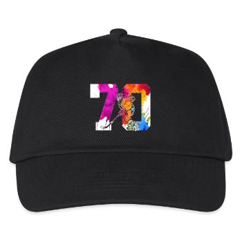 NUMBER 70 HOCKEY 70TH BIRTHDAY - Kids’ Baseball Cap - black - Front
