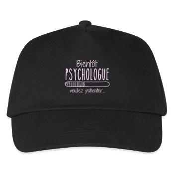 Profession Psychologist In progress Soon psychologist - Kids’ Baseball Cap - black - Front
