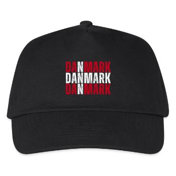 Flag of Denmark, Danish pride - Kids’ Baseball Cap - black - Front
