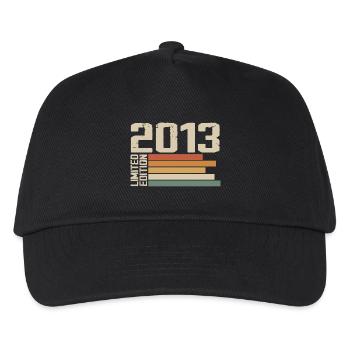2013 Jahrgang - Retro 2013 Jubiläumsgeschenk 2013 - Kinder Basecap - Schwarz - Vorne