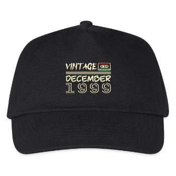 1999 Dezember 1999 Jubiläum Dezember 1999 - Kinder Basecap - Schwarz - Vorne