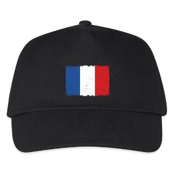 France Grunge flag - Kids’ Baseball Cap - black - Front