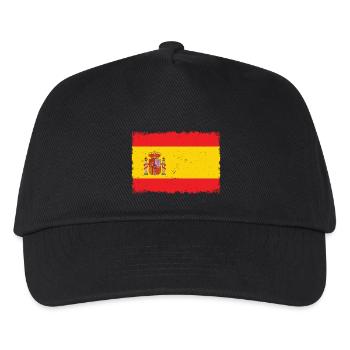 Flag Spain Grunge - Kids’ Baseball Cap - black - Front