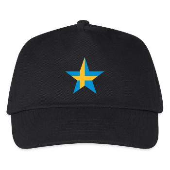 Schwedische Stern - Kinder Basecap - Schwarz - Vorne