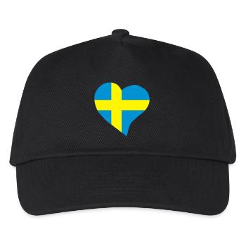 Swedish heart - Kids’ Baseball Cap - black - Front